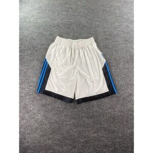 Adidas Shorts Men Large White Blue Basketball Dazzle Metallic Silky Shiny y2k